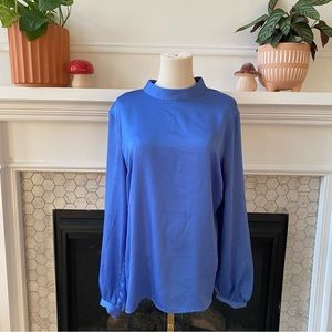 Banana Republic satin blouse size L work shirt